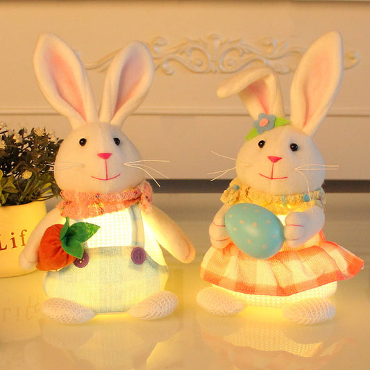 Easter Cartoon Cute Rabbit Egg Radish Luminous Tabletop Decoration