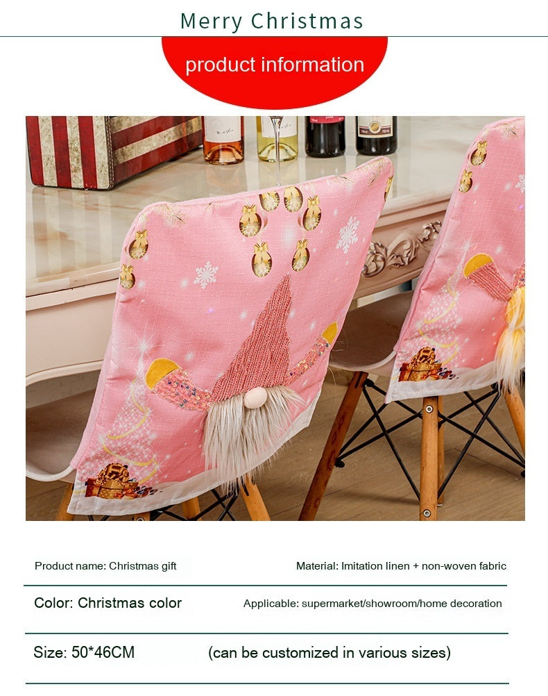 Christmas Decorations Chair Cover – Festive Holiday Seat Covers by Backyard Storez, adding a cheerful and seasonal touch to your dining experience