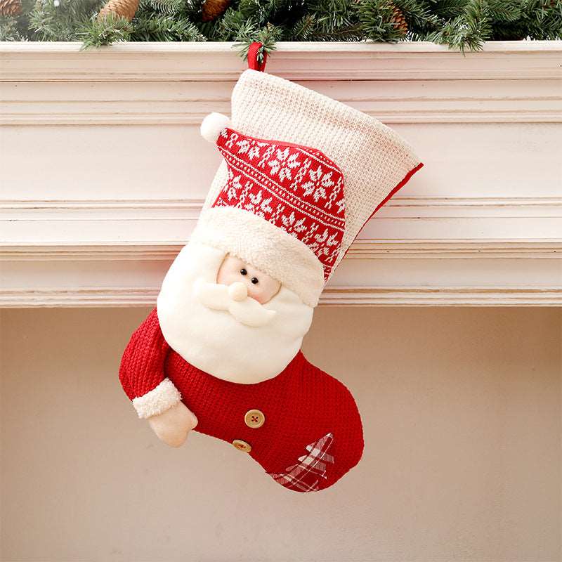 Christmas Decorations – Cozy Knitted Socks for the Holidays by Backyard Storez, perfect for adding warmth and charm to your festive celebrations.