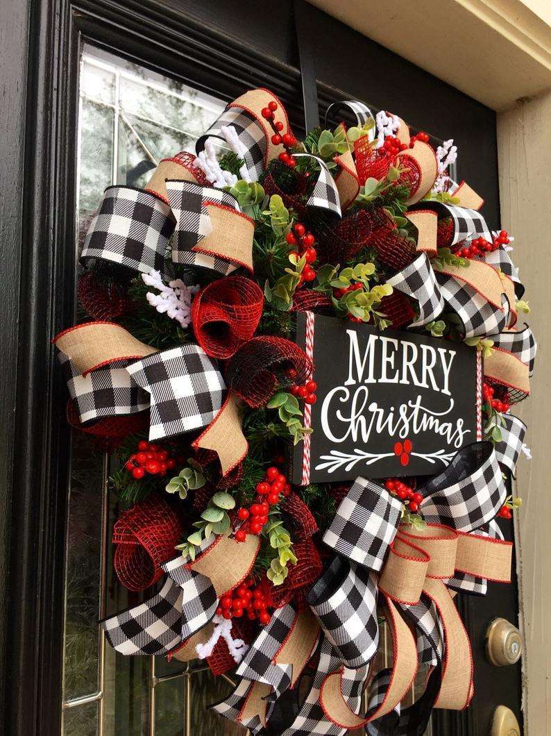 Christmas bow garland - Backyard Store