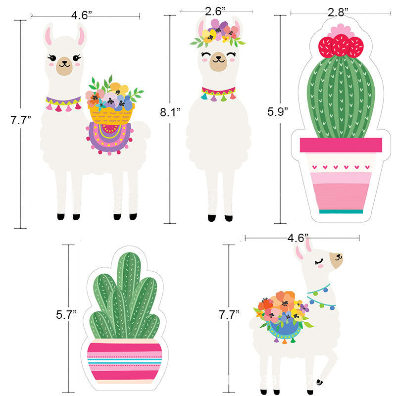 Alpaca Cactus Desert Party Pulls Flag – Fun Outdoor Decor by Backyard Storez, ideal for adding a vibrant and festive touch to any outdoor celebration.