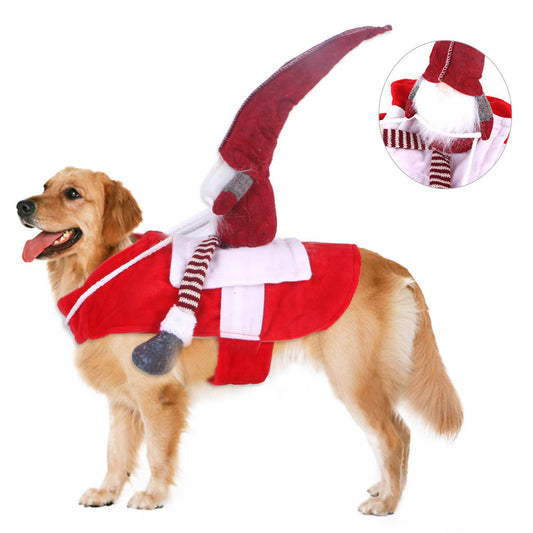 Pet Christmas Riding Transformation Costume – Cosplay Pet Products