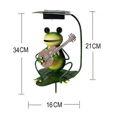 A whimsical solar-powered outdoor lawn lamp designed as a charming frog garden decoration with a ground plug. Perfect for illuminating gardens, pathways, or lawns while adding a playful touch to outdoor spaces.