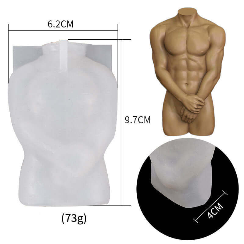 Human Body Silicone Mold Diy Shy Female Holding Hands Male Aroma Candles Human Body Half Body Silicone Mold - Backyard Store