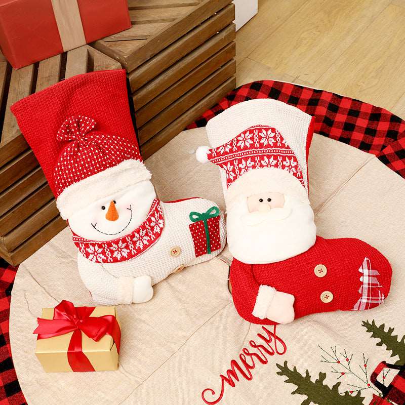 Christmas Decorations – Cozy Knitted Socks for the Holidays by Backyard Storez, perfect for adding warmth and charm to your festive celebrations.