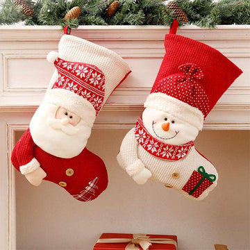 Christmas Decorations – Cozy Knitted Socks for the Holidays by Backyard Storez, perfect for adding warmth and charm to your festive celebrations.