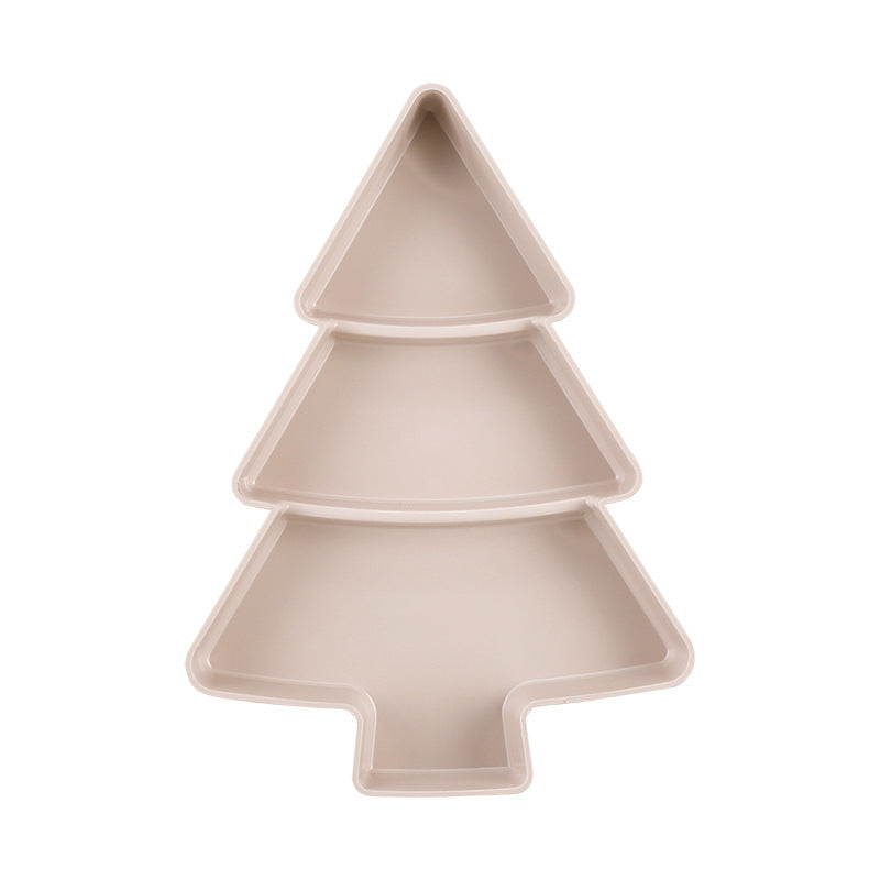  festive Christmas Tree-shaped fruit platter designed as a snack and dessert storage box. Featuring multiple compartments, it's perfect for serving holiday treats and adding charm to Christmas gatherings.