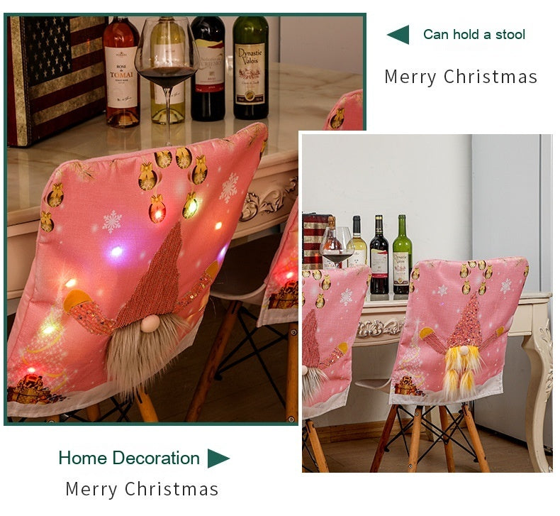 Christmas Decorations Chair Cover – Festive Holiday Seat Covers by Backyard Storez, adding a cheerful and seasonal touch to your dining experience