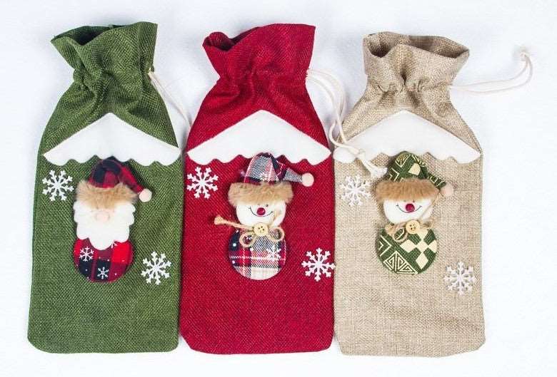 Christmas Decorations Christmas Wine Bottle Socks - Backyard Store