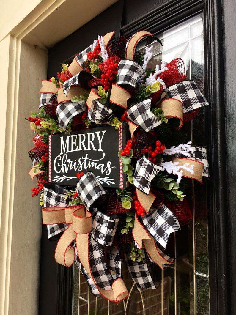 Christmas bow garland - Backyard Store