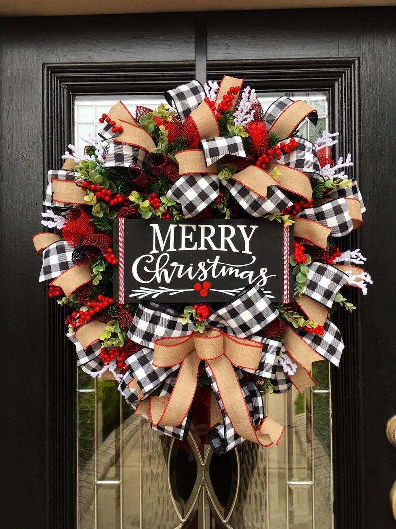 Christmas bow garland - Backyard Store