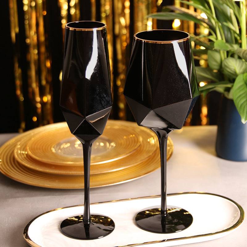 Simple Goblet Wine Glass & Champagne Glasses – Model Room Setting