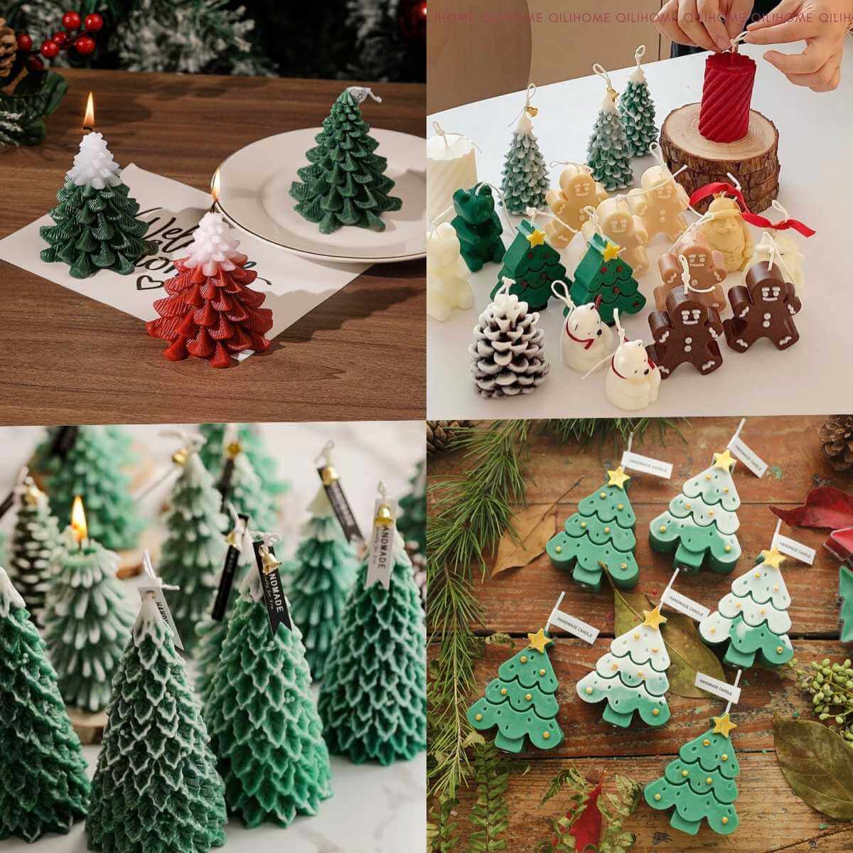 Christmas Tree Silicone Molds For DIY Christmas Creative Atmosphere Decoration Handmade Fragrant Candles - Backyard Store