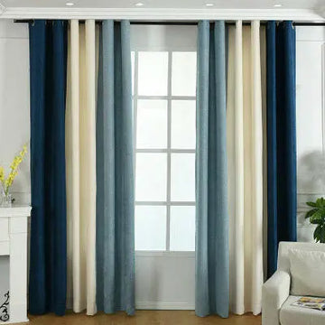 Factory direct stitching simple solid chenille curtain high shading curtain finished living room bedroom curtains - Backyard Store