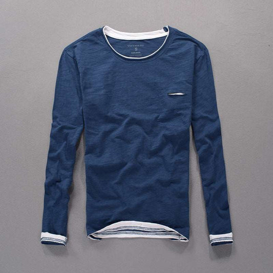 Japanese Style Men's Clothing Long Sleeve Cotton