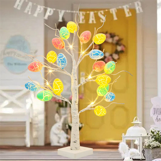 Easter Decoration 60cm Birch Tree with LED Lights – Spring Party Ornament