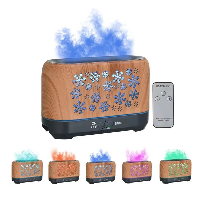 Christmas Snowflake Pattern Humidifier – Colorful Aromatherapy Diffuser