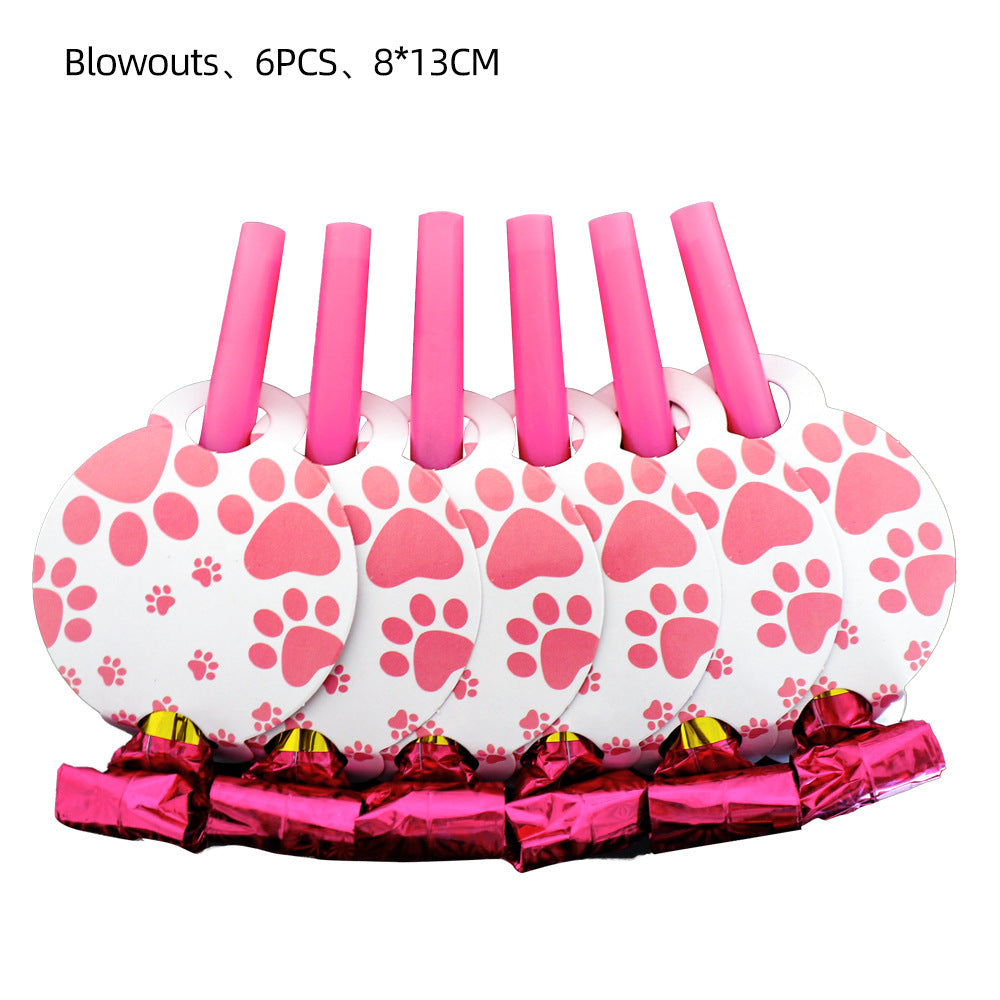 Birthday Party Dog Paw Tableware Set – Fun Party Decoration by Backyard Storez, ideal for adding a playful touch to your pet-themed celebrations.