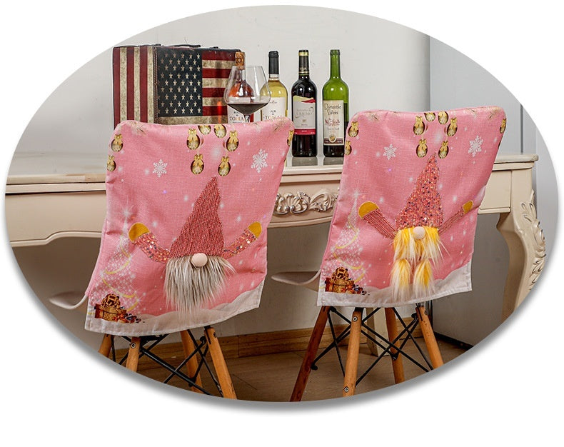 Christmas Decorations Chair Cover – Festive Holiday Seat Covers by Backyard Storez, adding a cheerful and seasonal touch to your dining experience