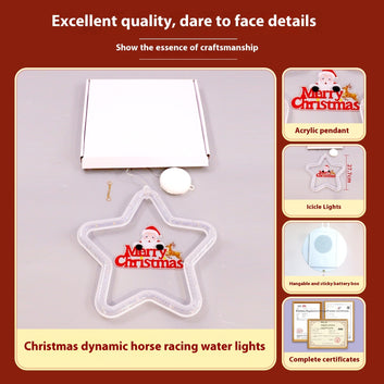 Christmas Pendant Decoration – LED Star Light for Window & Door