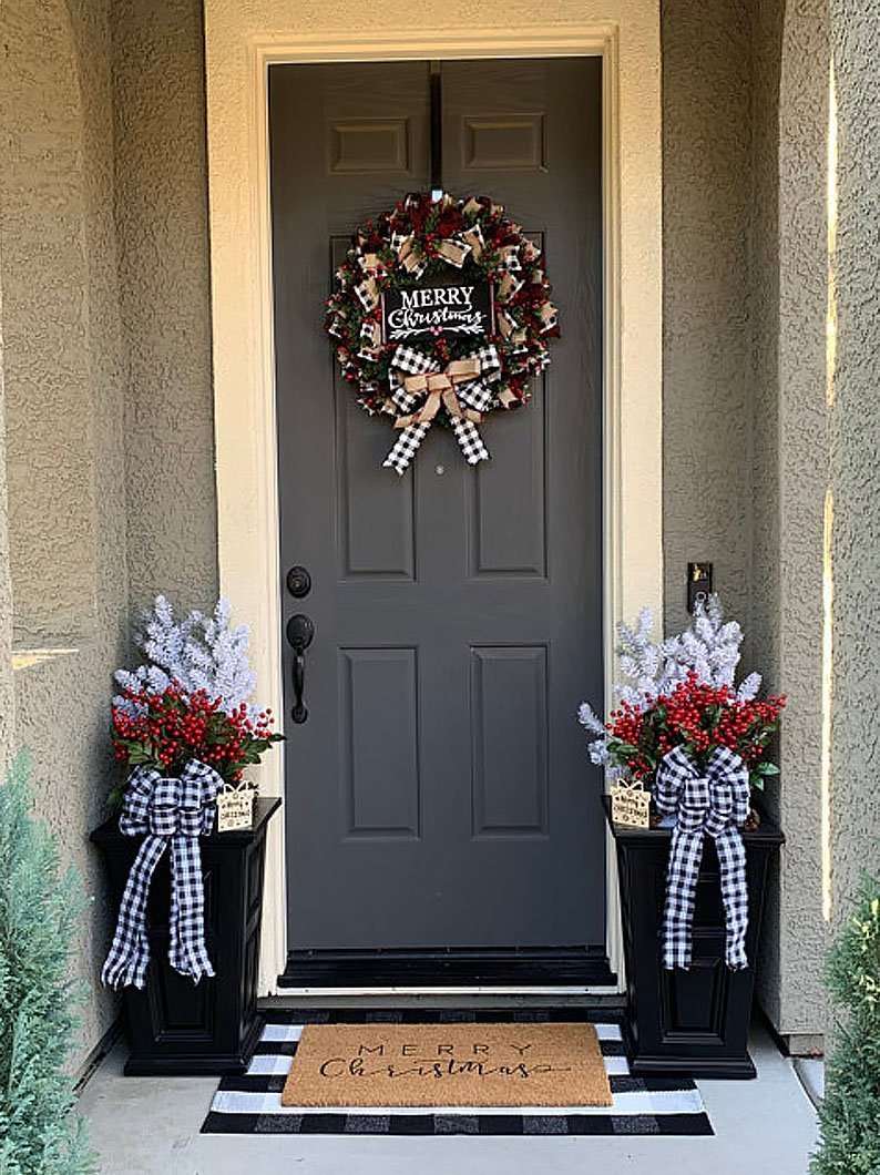 Christmas bow garland - Backyard Store