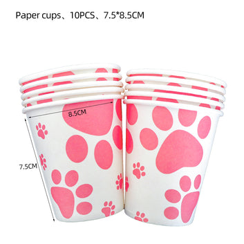 Birthday Party Dog Paw Tableware Set – Fun Party Decoration