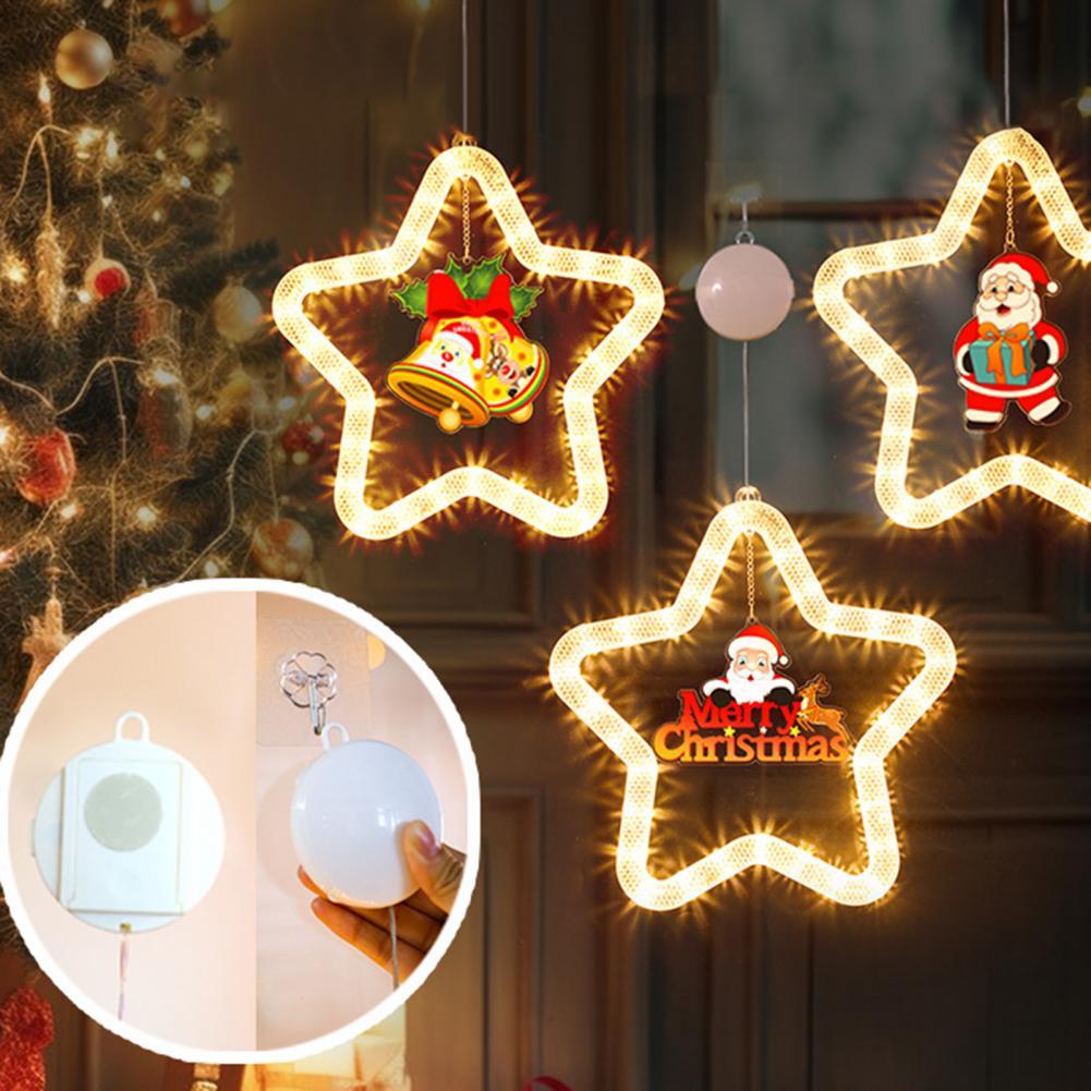 Christmas Pendant Decoration – LED Star Light for Window & Door