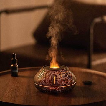 New Humidifier – Colorful Simulation Flame Aroma Diffuser for Home